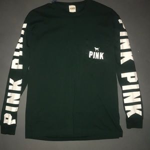 Forest Green VSPINK Long Sleeve